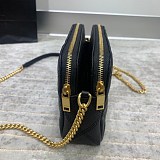 21-22AWサンローラン ショルダーバッグ 偽物 ベッキー ダブルジップポーチ ラムスキン 6089411D3096805