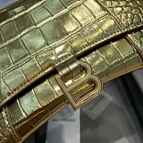 送料込バレンシアガ 偽物 クロコダイル型押し*HOURGLASS ハンドルバッグ S ban64547