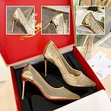 クリスチャンルブタン 偽物 Follies Strass 100 パンプス Ruf19615