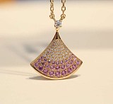 目を惹くカラー ブルガリ ビーゼロワン ネックレス 偽物 DIVAS DREAM☆ローズGold＆輝くダイヤ☆ネックレスS310 Buf46484