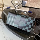 ルイヴィトン 長財布 偽物 二つ折り ダミエ ロゴ ブラック グレー LV20225