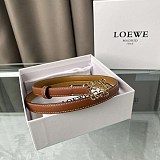 春夏新作【ロエベ】カーフレザー アナグラム ベルト 偽物 1.5 cm lov26203
