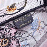 入手困難ディオール ブックトート 偽物 ハイビスカス刺繍 2サイズ dee02350