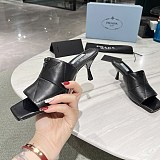 希少色プラダ コピー◆キルティング ナッパレザー ミュール サンダル 1XX583_038_F0002_F_B065