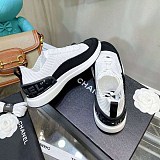 日本未入荷シャネル 偽物 CC ロゴ ニット スニーカー shc67497