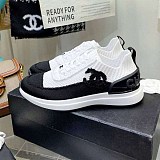 日本未入荷シャネル 偽物 CC ロゴ ニット スニーカー shc67497
