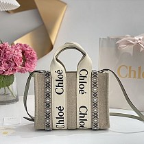 ★日本!!人気！クロエ woody コピー★トートバッグ◇キャンバス＆レザー chf79354