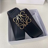 高品質♪♪♪【ロエベ】カーフレザー アナグラムバックルリバーシブルベルト log74168