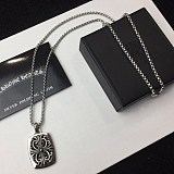 人気No1 【クロムハーツ ネックレス 偽物】CHクロス ダガードッグタグ シルバー Kuz80915