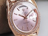 稀少 ロレックス 時計 スーパーコピー デイデイト 40mm ピンク メンズ roy75824