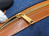 定番 セリーヌ トートバッグ 偽物 デニム レザー スクエア 196992DJD07AT