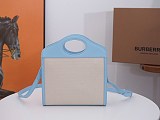 ★日本!!人気！ バーバリー ポケットバッグ 偽物 ミニ ツートン キャンバス＆レザー Baq50582