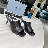 希少色プラダ コピー◆キルティング ナッパレザー ミュール サンダル 1XX583_038_F0002_F_B065
