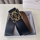 お洒落に♪【ロエベ】カーフレザー アナグラムバックルリバーシブルベルト 激安 loe99761