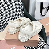 ミュウミュウ サンダル コピー ナッパレザー 厚底 2色 5X879D