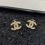 シャネル ccロゴ ピアス メタル&ストラス ゴールド シルバー 2色 shp60757