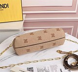 大人気！フェンディ ファースト 偽物 ミディアム ベージュフランネル バッグ 刺繍 8BP127AHNGF0J2D