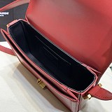 目を惹くカラー サンローラン ショルダーバッグ コピー ボックスレザー サッチェルバッグ Sav02778