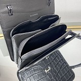 欲しい♡超限定♪【バレンシアガ】ミニクロスボディバッグ スーパーコピー★ブラッククロコダイルプリントレザー bar05716