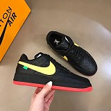 ルイヴィトン × ナイキ 偽物 エアフォース1 ロー バイ ヴァージル・アブロー "ブラック/イエロー" nap37992