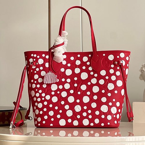 ルイヴィトン × 草間彌生 偽物 LV × YK ネヴァーフル MM M46422