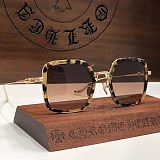 入手困難 クロムハーツ DAGGER◆女性もOK/多角形サングラスgray/brown Kut01337
