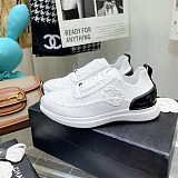 ★日本!!人気！シャネル CC ロゴ ニット スニーカー ホワイト shi94813