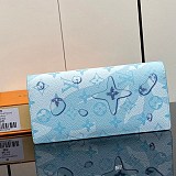 ルイヴィトン 偽物 モノグラム アクア ガーデン ブラザ 長財布 M82306