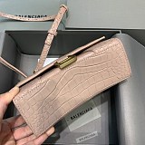 秋冬新作バレンシアガ クロコダイル型押し*HOURGLASS 偽物 ハンドルバッグ bar82354