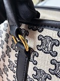 稀少 【セリーヌ トートバッグ コピー】トリオンフの刺繍テキスタイル ハンドバッグ 194342CS83