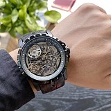 累積売上総額第１位！ロジェデュブイ エクスカリバー コピー スパイダー ピレリ ブラック DLC チタン 46MM roh40828