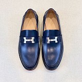 争奪戦 エルメス Paris パリ "H" ロゴ ローファー 偽物 erm81936