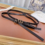 【新作】ディオール ベルト 偽物★ ダブルベルト ブラックカーフスキン15MM B0088UBCW_M900