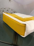 セール新作バレンシアガ ネイビーカバス 偽物 XS トート ベージュ×イエロー bav70474
