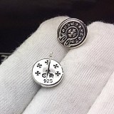【日本未発売】【クロムハーツ ピアス 偽物】CH プラス クロスボール ピアス シルバー Kur15444