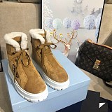 21-22AW プラダ ブロー シャーリングライン スエード スノーブーツ puy18038
