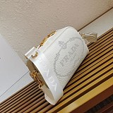 最安値挑戦プラダ レザー トップハンドル ハンドバッグ コピー 4色 1BB078 puy36225