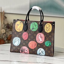 秋冬新作 ルイヴィトン オンザゴー MM 偽物 バッグ M59245 トートバッグ モノグラム レザー 秋冬新作 ルイヴィトン オンザゴー MM 偽物 バッグ M59245 トートバッグ モノグラム レザー