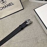21AW新作シャネル コピー カーフスキン ベルト 30mm メタル & レジン shl11304