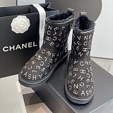 おすすめシャネル ブラック ウール アンクルブーツ 偽物 shn65329
