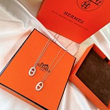 【即発】エルメス シェーヌダンクル ダイヤ ロングネックレス 偽物 erl07007