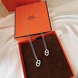 【即発】エルメス シェーヌダンクル ダイヤ ロングネックレス 偽物 erl07007