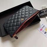 シャネル キャビアスキン ポーチ スモール クラシック CC ロゴ 限定 ピンク偽物