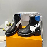 定番 ルイヴィトン カラーブロック厚底チェルシーブーツ 偽物 vum33929