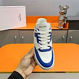 お洒落に♪セリーヌ CT-07 偽物ラバートリムレザーレースアップスニーカー Cer47563