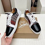 最新でオシャレクリスチャンルブタン コピー メタリックエッジ レザースニーカー Rud57799