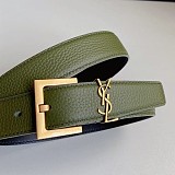 人気急上昇サンローラン コピー YSLモノグラムロゴ レザーベルト 30mm Sah90432