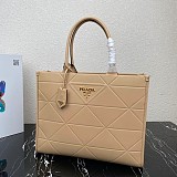 秋冬大セールプラダ 偽物 ステッチモチーフ ラージ レザー ハンドバッグ 3サイズ 1BA378VOCOASK