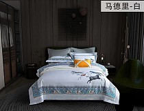 ★日本!!人気！エルメス 2024新作 掛け布団カバーセット4点 ダブルサイズ/キングサイズベッド 綿生地ベッドカバー 新居寝具用品