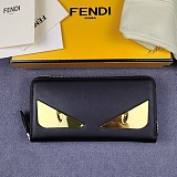 フェンディ カスタマイズ ジップアラウンド 長財布 バッグ バグズ 偽物 ジッパーウォレット fey61382